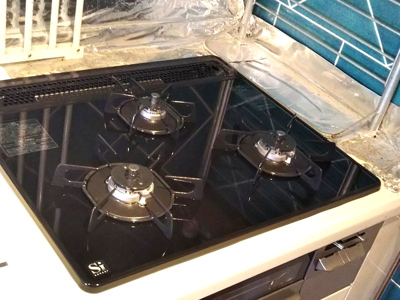 交換後のビルトインコンロ（南区）