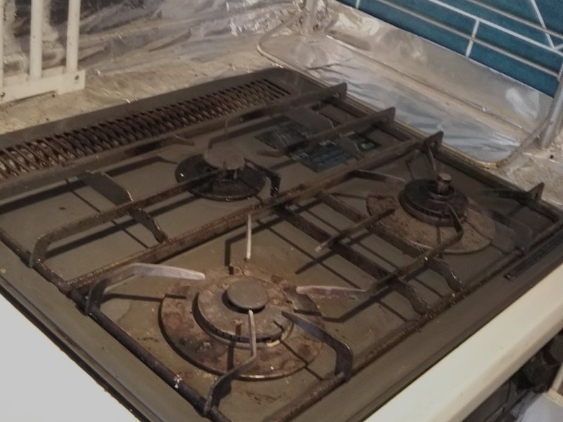 交換前のビルトインコンロ（南区）