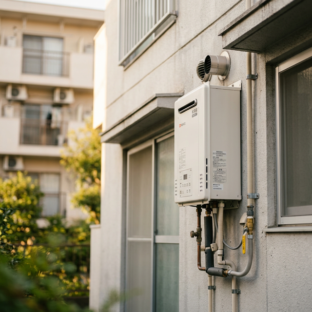 給湯器交換の様子